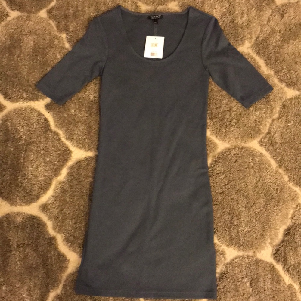 Topshop tight blue dress